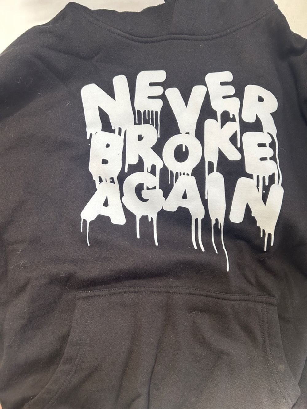 Never Broke Again Black Graphic Hoodie